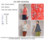 Floral Print High Neck Chiffon Blouse