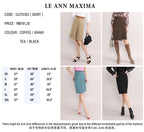 High Waisted Pleated Pencil Skirt