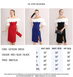 Off Shoulder Ruffle Midi Dress