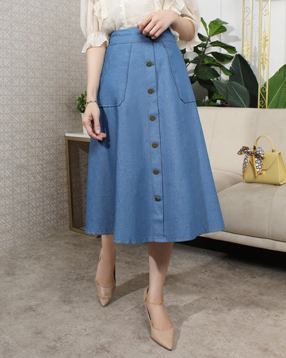 Mia Button Front A-line Skirts