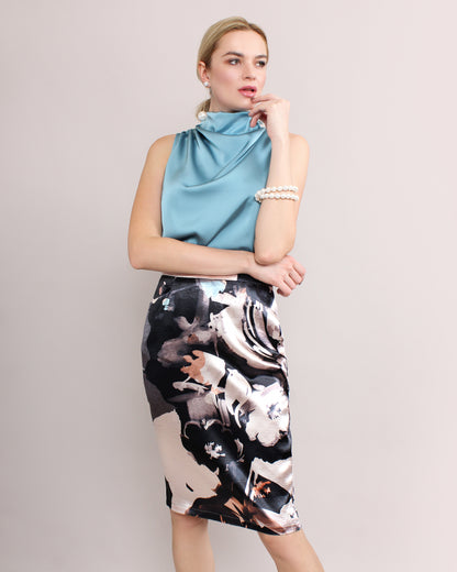 Zara Printed A-Line Skirt