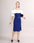 Off Shoulder Ruffle Midi Dress