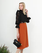 Chiffon Flare Wide Leg Pants