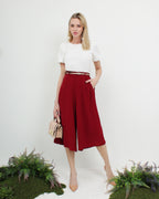 Chiffon Flare Wide Leg Pants