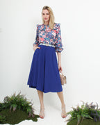 Chiffon Flare Wide Leg Pants
