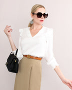 High Waisted Pleated Pencil Skirt