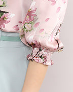 Qing Tian Satin Cheongsam Blouse