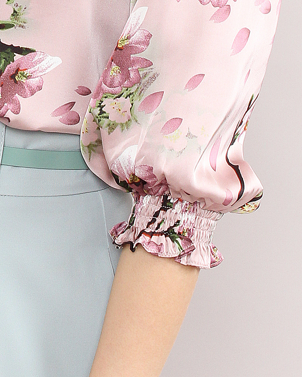 Qing Tian Satin Cheongsam Blouse