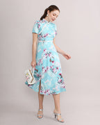 Lan Ya Frog Button Mandarin Collar Dress