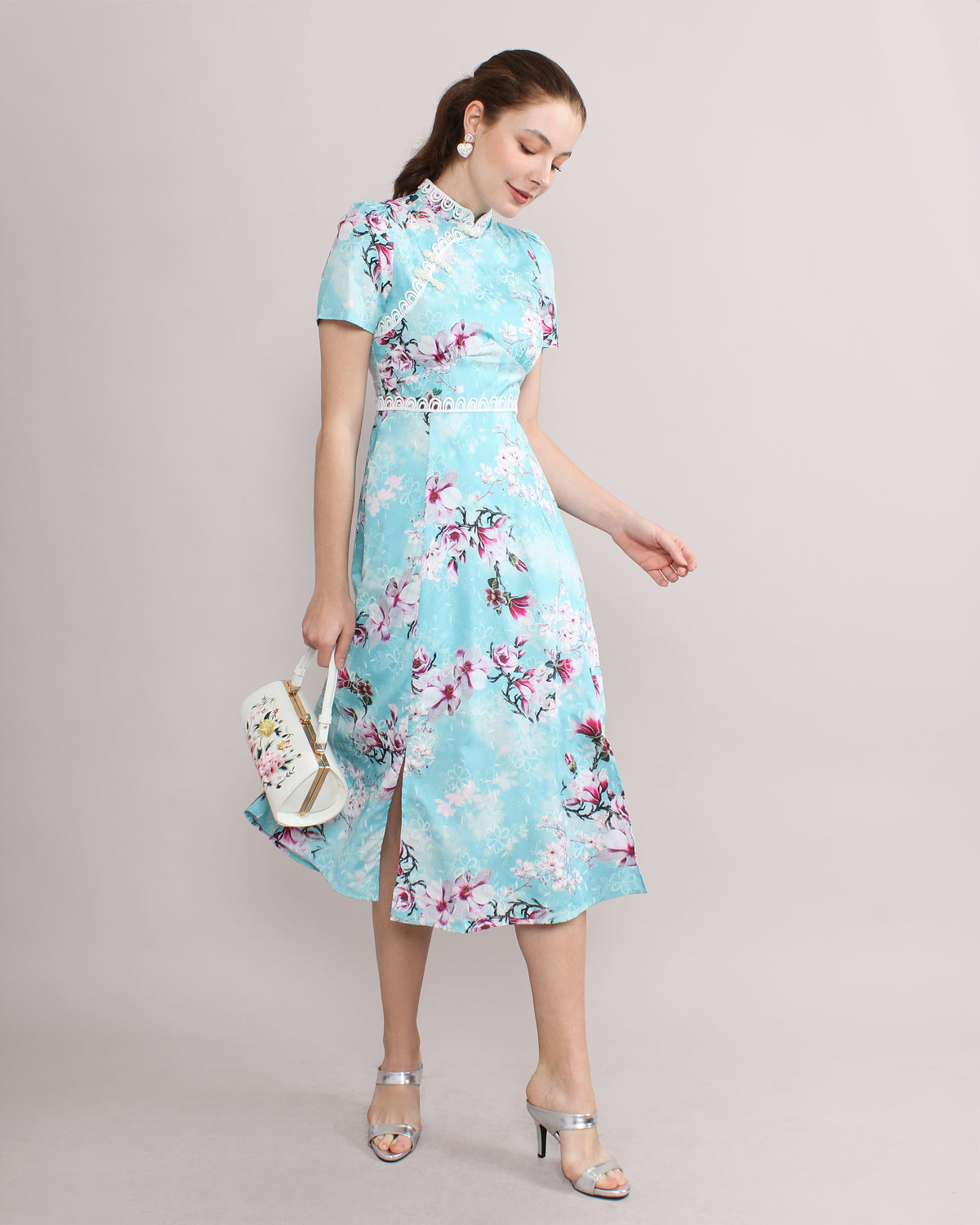 Lan Ya Frog Button Mandarin Collar Dress