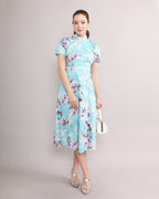 Lan Ya Frog Button Mandarin Collar Dress