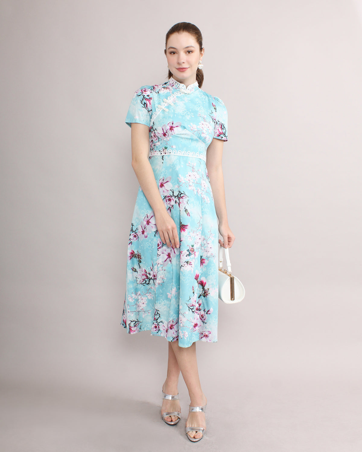 Lan Ya Frog Button Mandarin Collar Dress