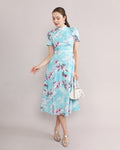 Lan Ya Frog Button Mandarin Collar Dress