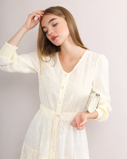 Elegant Maxi Summer Button Front Dress