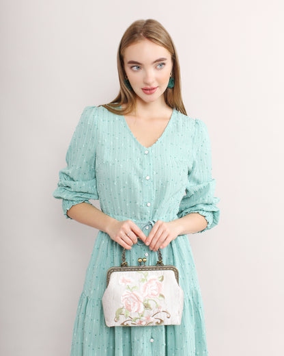 Elegant Maxi Summer Button Front Dress