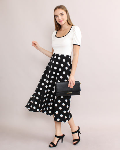 Casual Sccop Neck Fitted Blouse