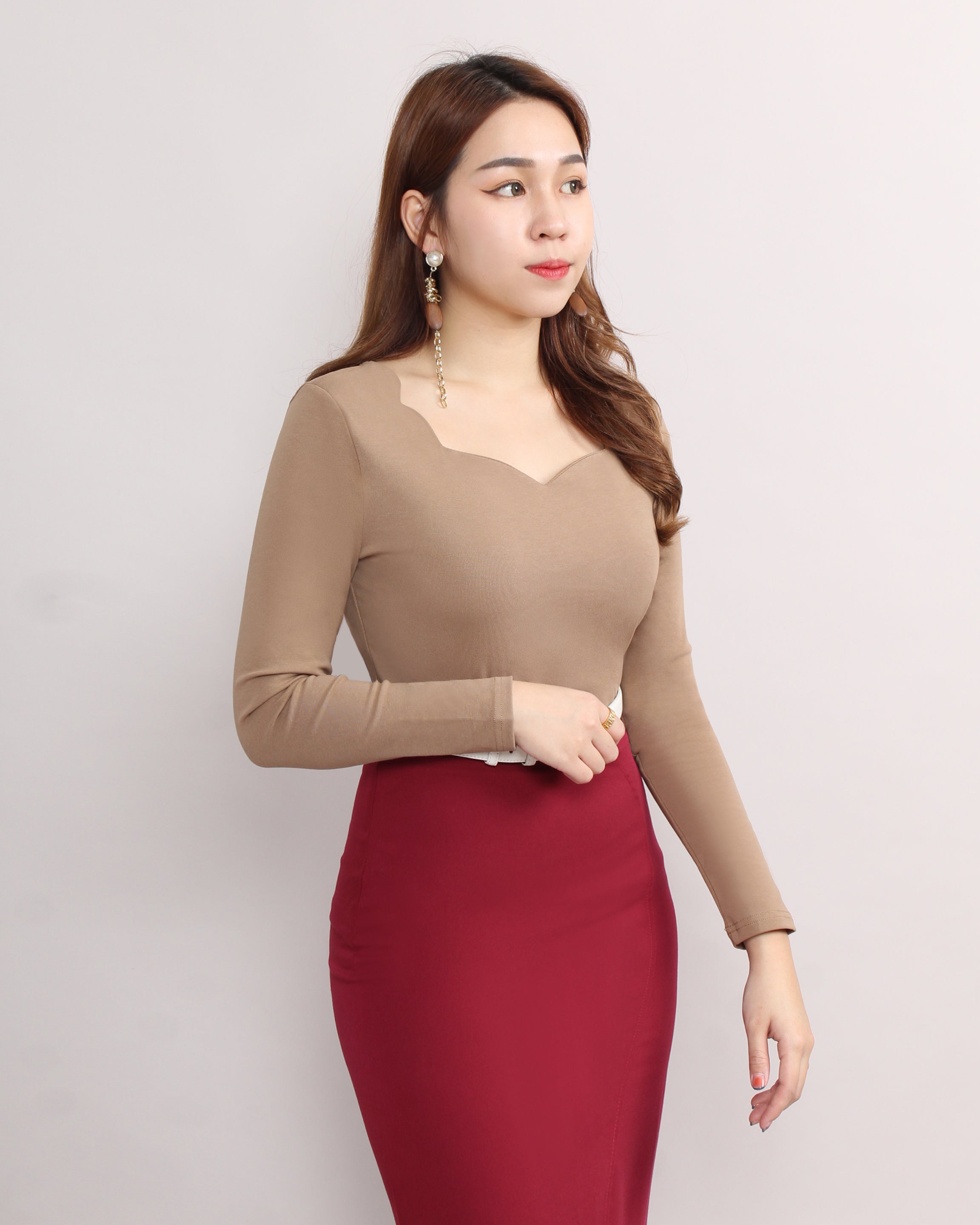 Heart Neckline Top