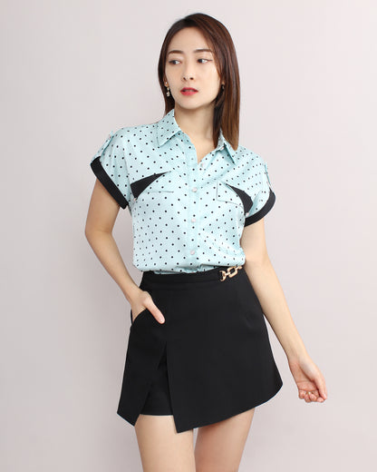Casual Cap Sleeve Women Top Blouse