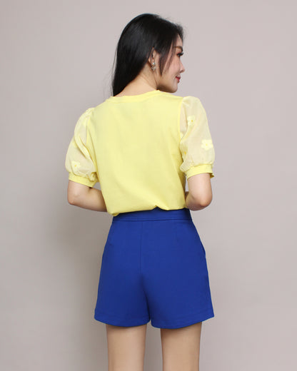 Alessandra Zipper Fly Pockets Side Shorts