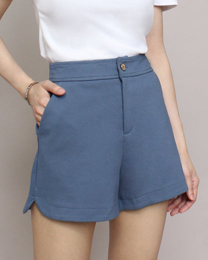 Alessandra Zipper Fly Pockets Side Shorts