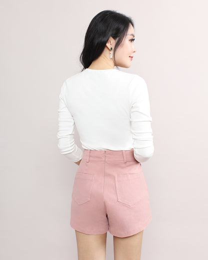 Asymmetrical Summer Denim Front Side Button Skirt