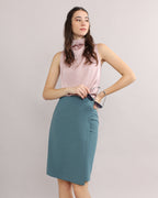 Satin Turtle Neck Top