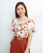Simi Lace Puff Sleeve Blouse
