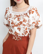Simi Lace Puff Sleeve Blouse
