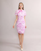 Zi Yun Eyelet Embroidery Qipao