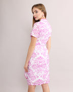 Zi Yun Eyelet Embroidery Qipao