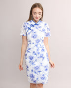 Zi Yun Eyelet Embroidery Qipao