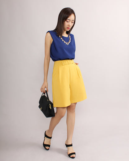 Casual Plicated Loose Baggy Midi Pants