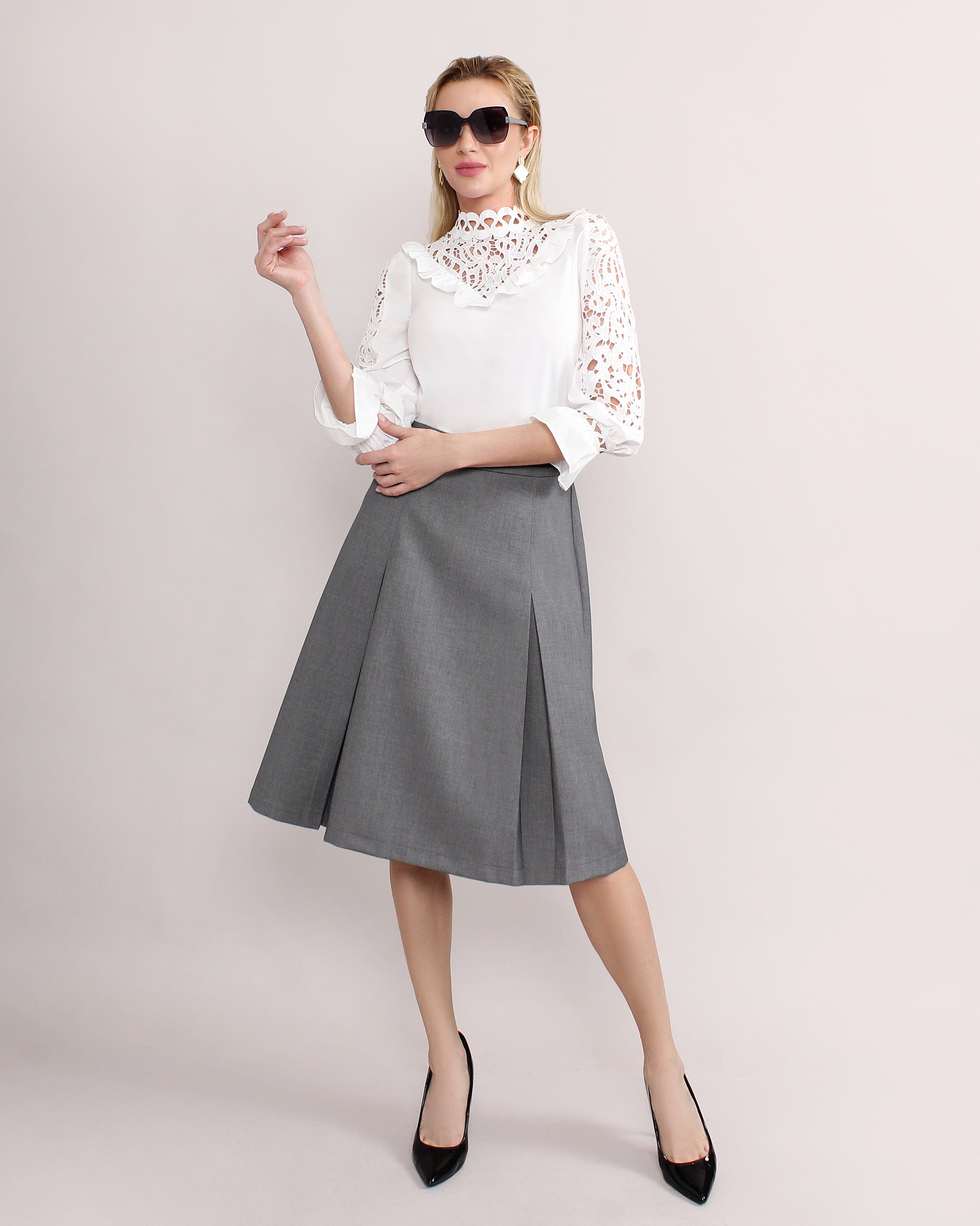 Pleated Skirt [FREE Leather Belt]