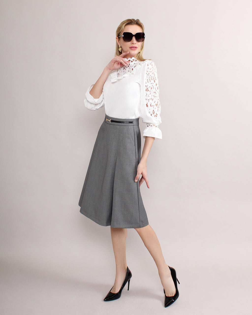 Pleated Skirt [FREE Leather Belt]