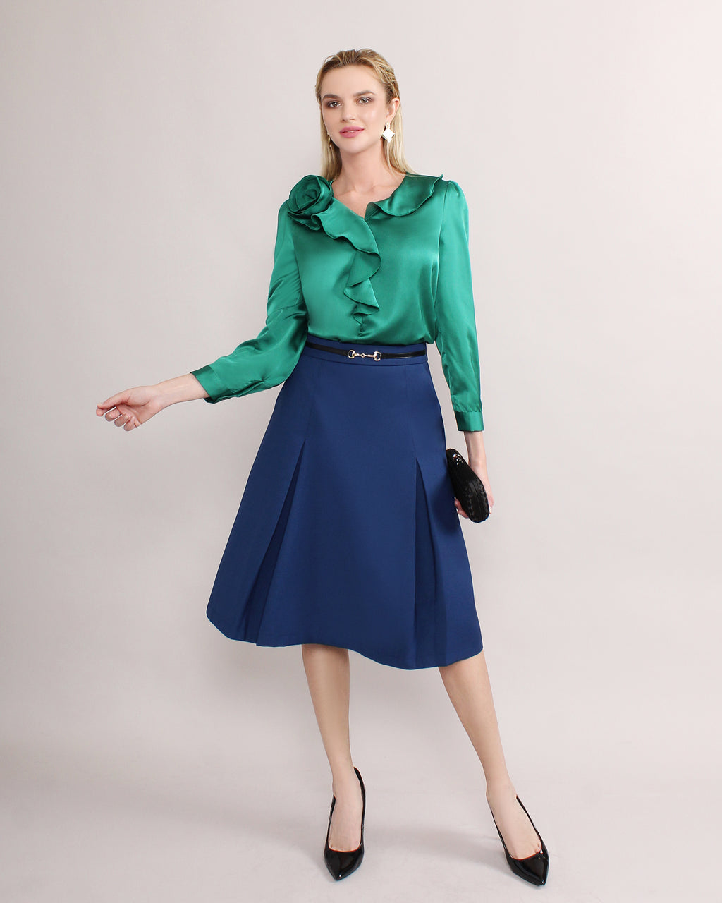 Pleated Skirt [FREE Leather Belt]