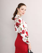 Jade Elysia Satin Frog Button Knot Cheongsam Blouse