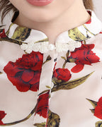 Jade Elysia Satin Frog Button Knot Cheongsam Blouse