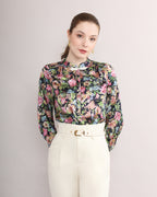 Jade Elysia Satin Frog Button Knot Cheongsam Blouse