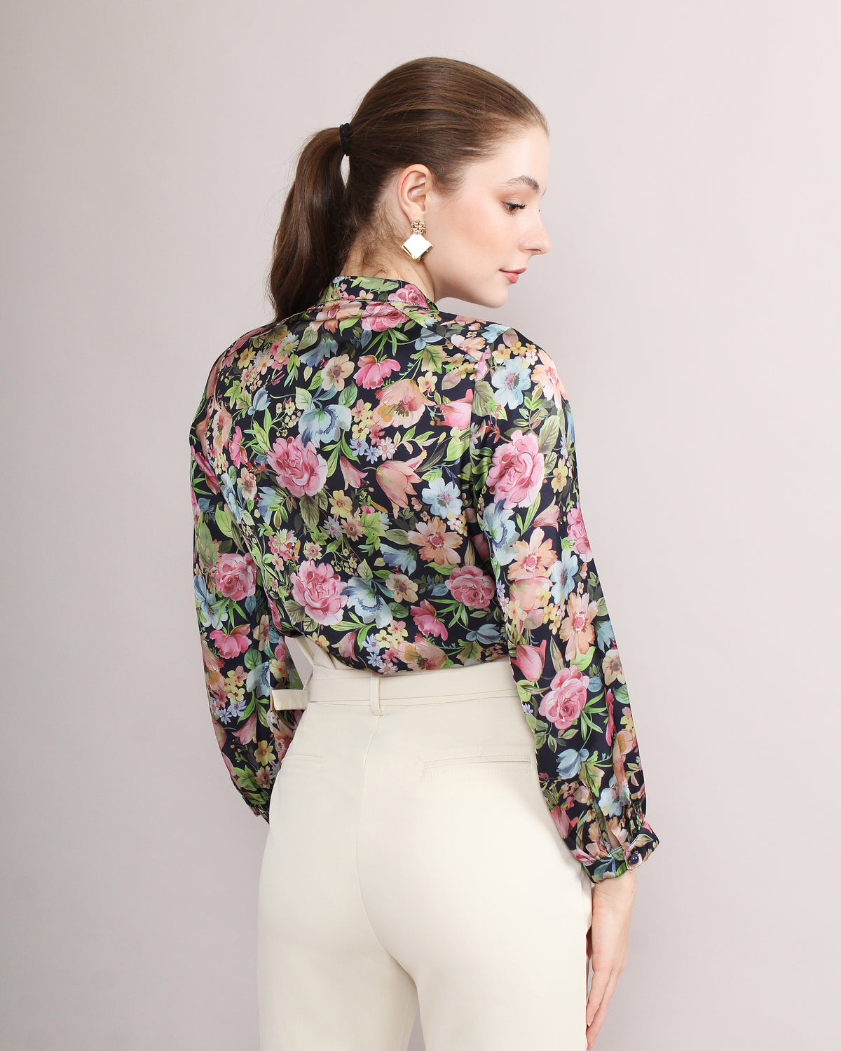 Jade Elysia Satin Frog Button Knot Cheongsam Blouse