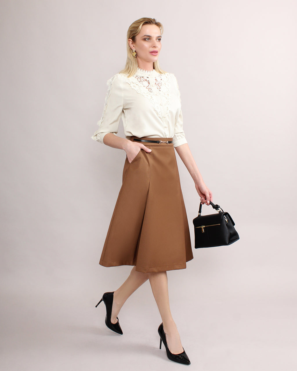 Pleated Skirt [FREE Leather Belt]