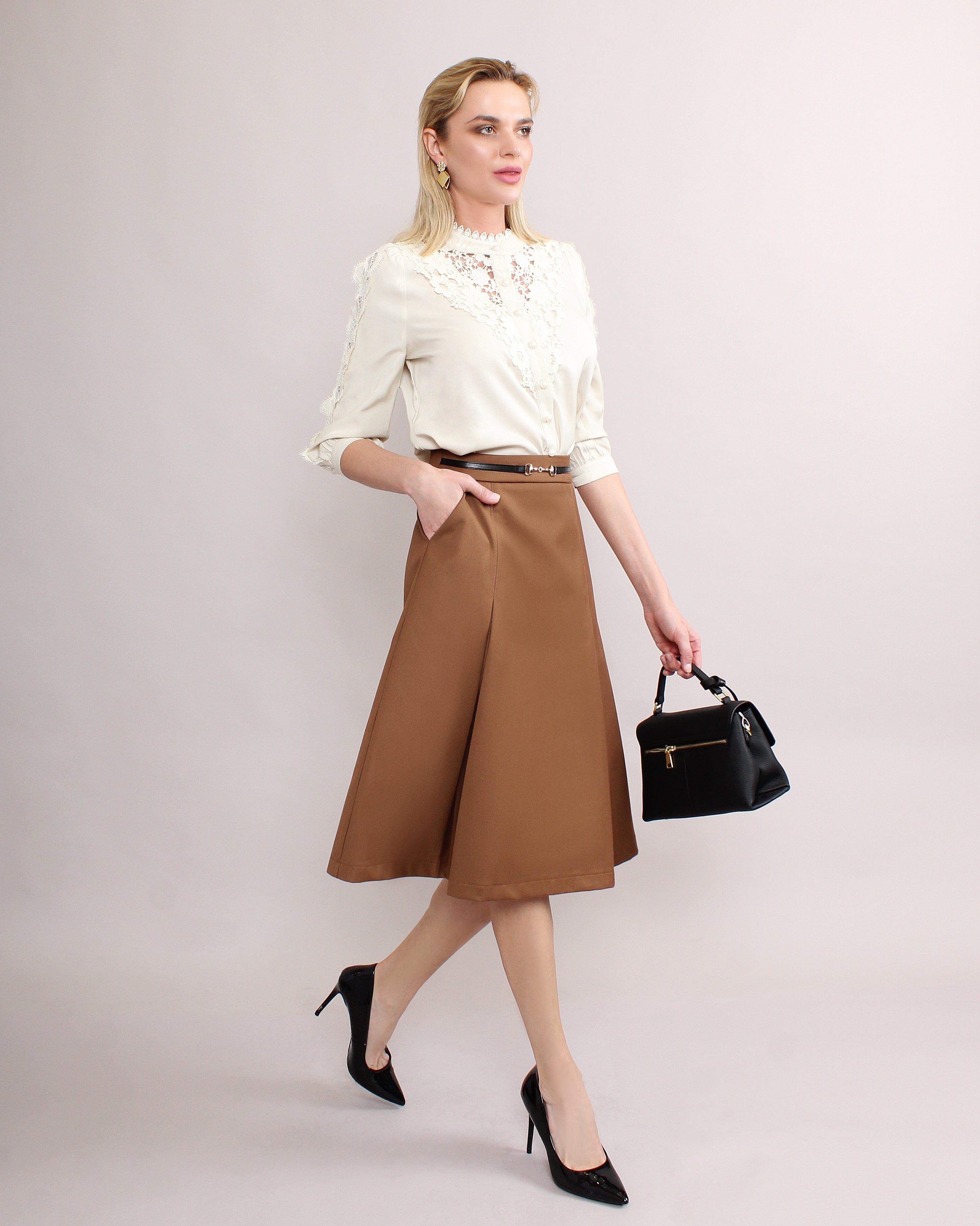 Pleated Skirt [FREE Leather Belt]