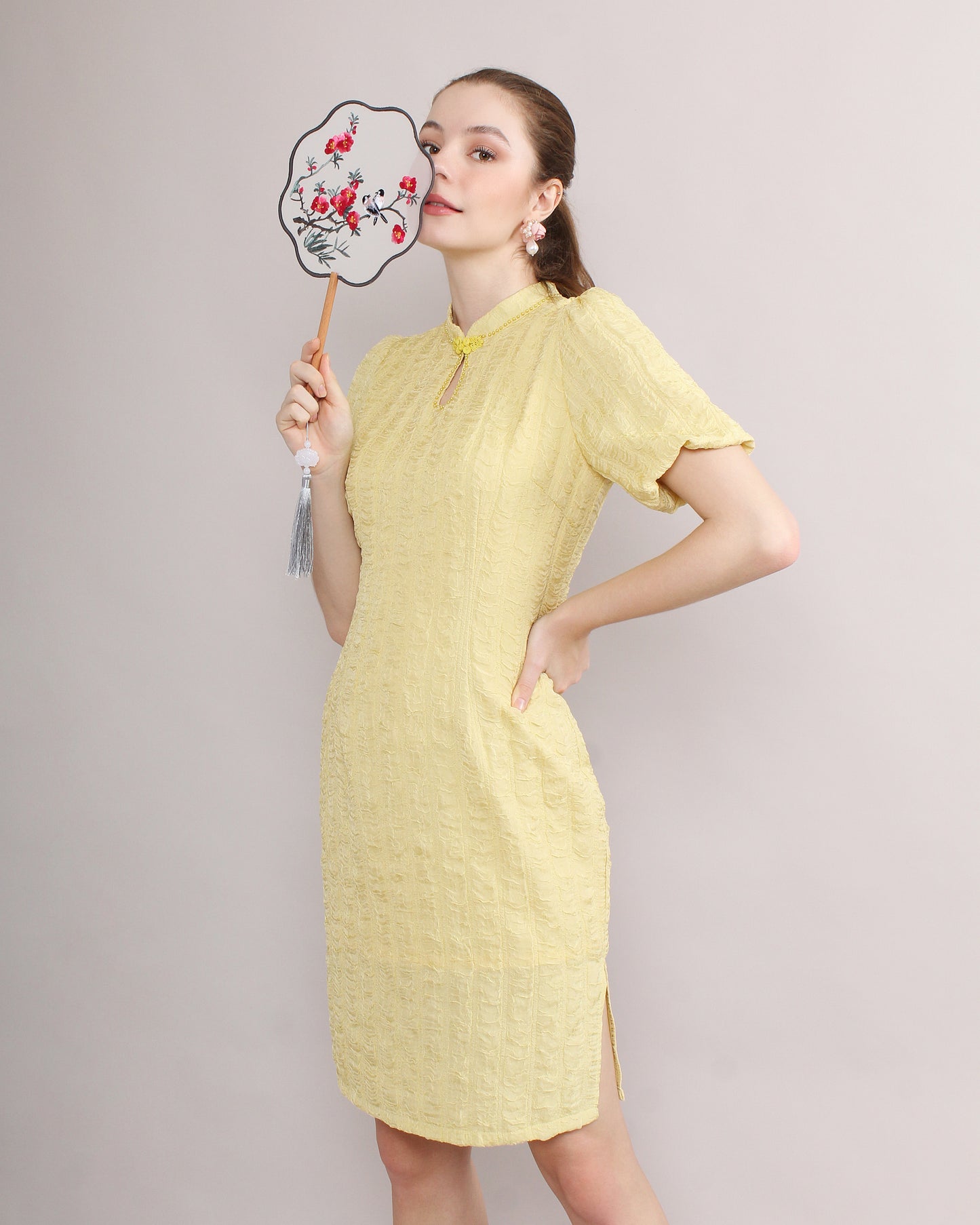 Orla Modern Qi Pao Mandarin Collar Keyhole Dress