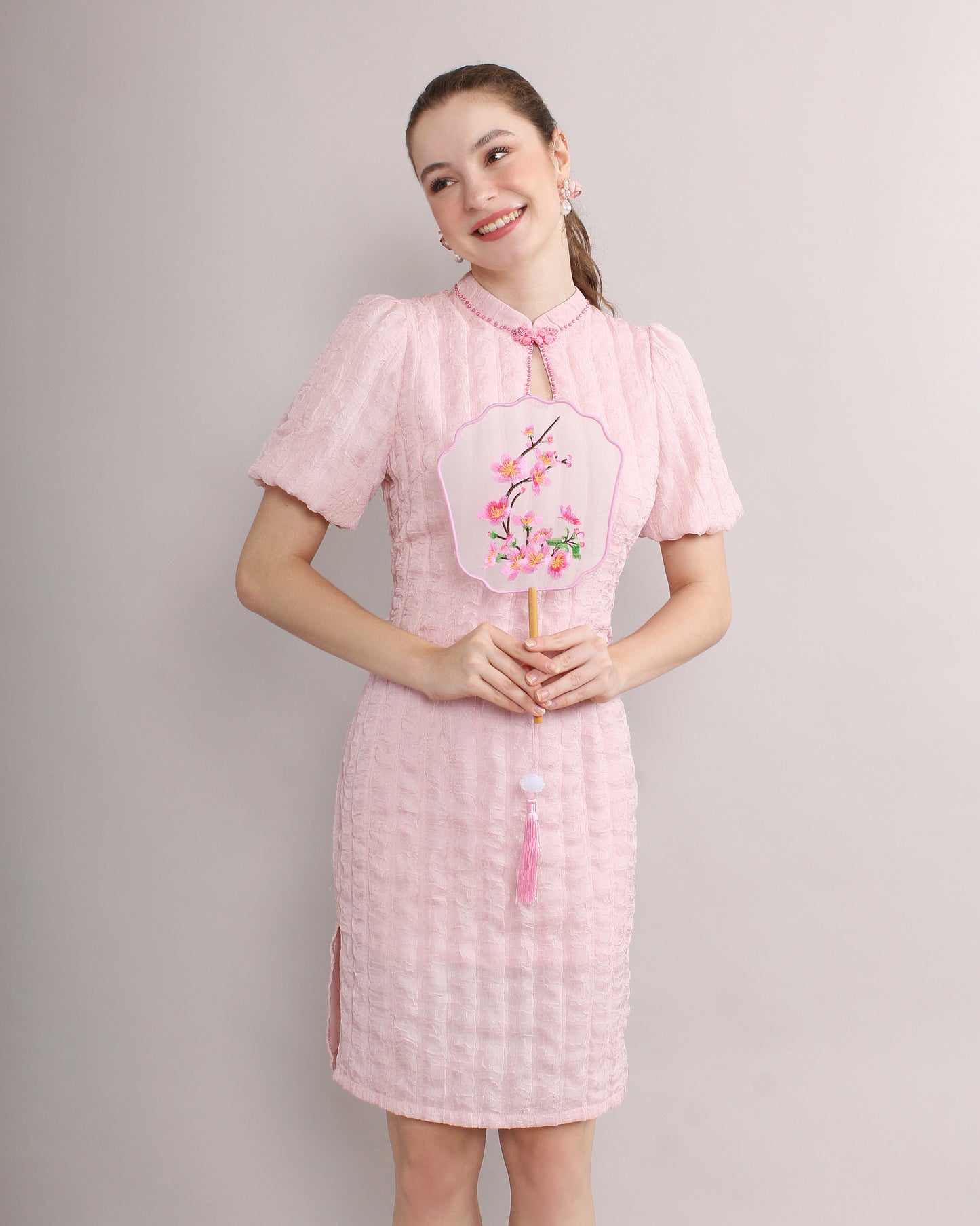 Orla Modern Qi Pao Mandarin Collar Keyhole Dress